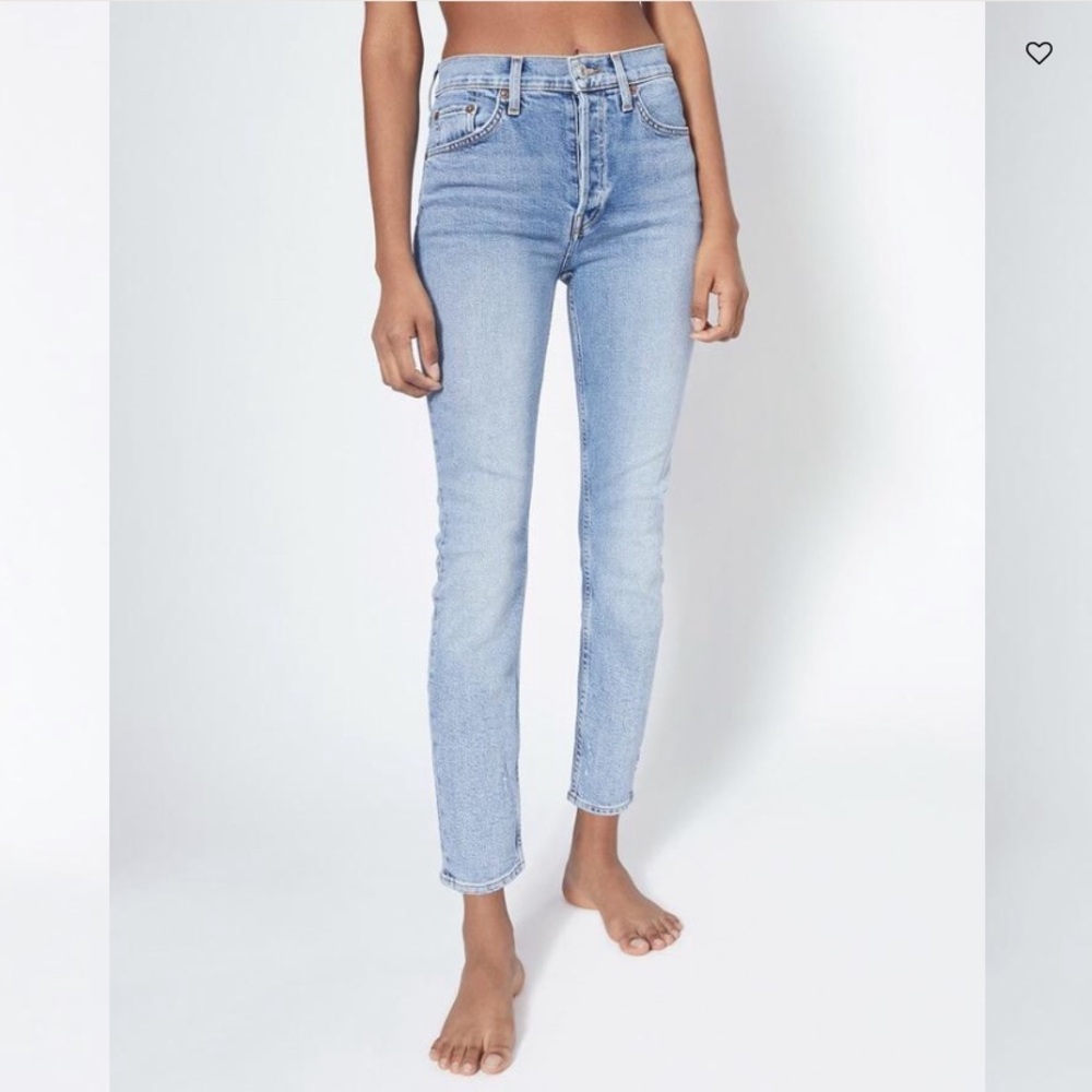 Re/Done Comfort Stretch High Rise Ankle Crop